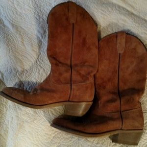 Suede Cowboy Boots